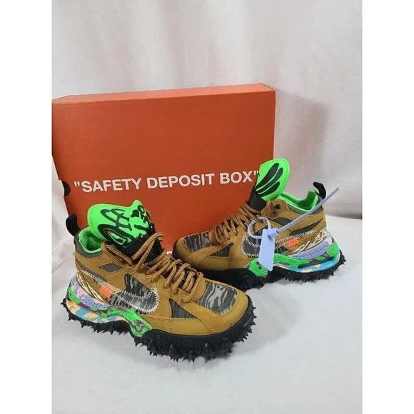 Off White x Nike Air Terra Forma wheat Black brown boot size 6 men's- New in box - Picture 3 of 9